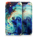 Liquid Abstract Paint Remix V93 - Vinyl Skin Wrap for iPhone 17 Pro Max, 17 Pro, 17 Air, 17, 16 & All Models — Soft Matte or Ultra Gloss