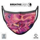 Liquid Abstract Paint Remix V95 - Made in USA Mouth Cover Unisex Anti-Dust Cotton Blend Reusable & Washable Face Mask with Adjustable Sizing for Adult or Child