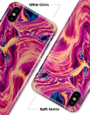 Liquid Abstract Paint Remix V95 - iPhone X Clipit Case