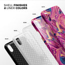 Liquid Abstract Paint Remix V95 - iPhone X Swappable Hybrid Case
