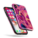Liquid Abstract Paint Remix V95 - iPhone X Swappable Hybrid Case