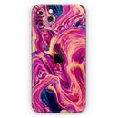 Liquid Abstract Paint Remix V95  - Protective Skin Wrap & Decal – Compatible with iPhone SE to iPhone 17 Pro Max (All Models)