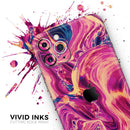 Liquid Abstract Paint Remix V95  - Protective Skin Wrap & Decal – Compatible with iPhone SE to iPhone 17 Pro Max (All Models)