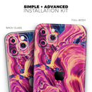 Liquid Abstract Paint Remix V95  - Protective Skin Wrap & Decal – Compatible with iPhone SE to iPhone 17 Pro Max (All Models)