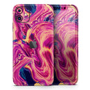 Liquid Abstract Paint Remix V95  - Protective Skin Wrap & Decal – Compatible with iPhone SE to iPhone 17 Pro Max (All Models)