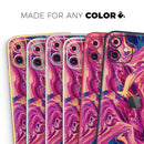 Liquid Abstract Paint Remix V95  - Protective Skin Wrap & Decal – Compatible with iPhone SE to iPhone 17 Pro Max (All Models)