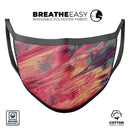Liquid Abstract Paint Remix V96 - Made in USA Mouth Cover Unisex Anti-Dust Cotton Blend Reusable & Washable Face Mask with Adjustable Sizing for Adult or Child