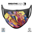 Liquid Abstract Paint V11 - Made in USA Mouth Cover Unisex Anti-Dust Cotton Blend Reusable & Washable Face Mask with Adjustable Sizing for Adult or Child