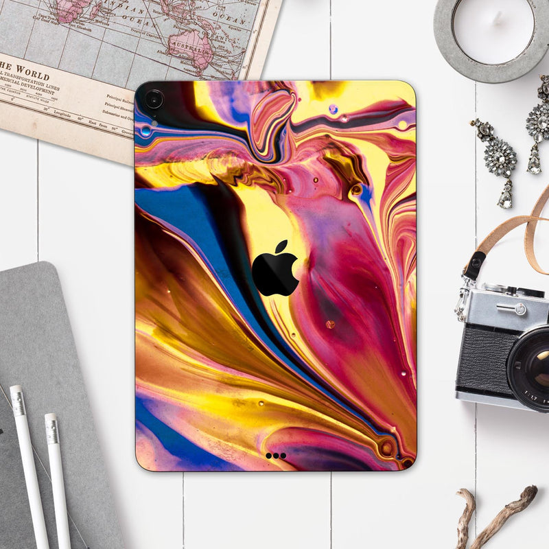 Liquid Abstract Paint V11 - Full Body Skin Decal for the Apple iPad Pro 12.9", 11", 10.5", 9.7", Air or Mini (All Models Available)