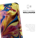 Liquid Abstract Paint V11  - Protective Skin Wrap & Decal – Compatible with iPhone SE to iPhone 17 Pro Max (All Models)