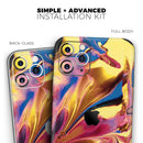 Liquid Abstract Paint V11  - Protective Skin Wrap & Decal – Compatible with iPhone SE to iPhone 17 Pro Max (All Models)