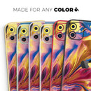 Liquid Abstract Paint V11  - Protective Skin Wrap & Decal – Compatible with iPhone SE to iPhone 17 Pro Max (All Models)