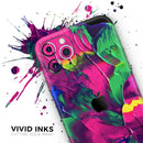Liquid Abstract Paint V12  - Protective Skin Wrap & Decal – Compatible with iPhone SE to iPhone 17 Pro Max (All Models)