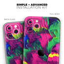 Liquid Abstract Paint V12  - Protective Skin Wrap & Decal – Compatible with iPhone SE to iPhone 17 Pro Max (All Models)