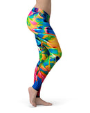 Liquid Abstract Paint V14 - All Over Print Womens Leggings / Yoga or Workout Pants