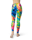 Liquid Abstract Paint V14 - All Over Print Womens Leggings / Yoga or Workout Pants