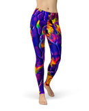 Liquid Abstract Paint V16 - All Over Print Womens Leggings / Yoga or Workout Pants