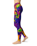 Liquid Abstract Paint V16 - All Over Print Womens Leggings / Yoga or Workout Pants