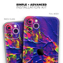 Liquid Abstract Paint V16  - Protective Skin Wrap & Decal – Compatible with iPhone SE to iPhone 17 Pro Max (All Models)