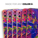 Liquid Abstract Paint V16  - Protective Skin Wrap & Decal – Compatible with iPhone SE to iPhone 17 Pro Max (All Models)