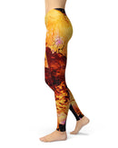 Liquid Abstract Paint V18 - All Over Print Womens Leggings / Yoga or Workout Pants