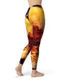 Liquid Abstract Paint V18 - All Over Print Womens Leggings / Yoga or Workout Pants