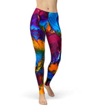 Liquid Abstract Paint V19 - All Over Print Womens Leggings / Yoga or Workout Pants