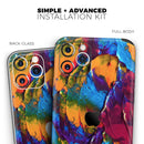 Liquid Abstract Paint V19  - Protective Skin Wrap & Decal – Compatible with iPhone SE to iPhone 17 Pro Max (All Models)