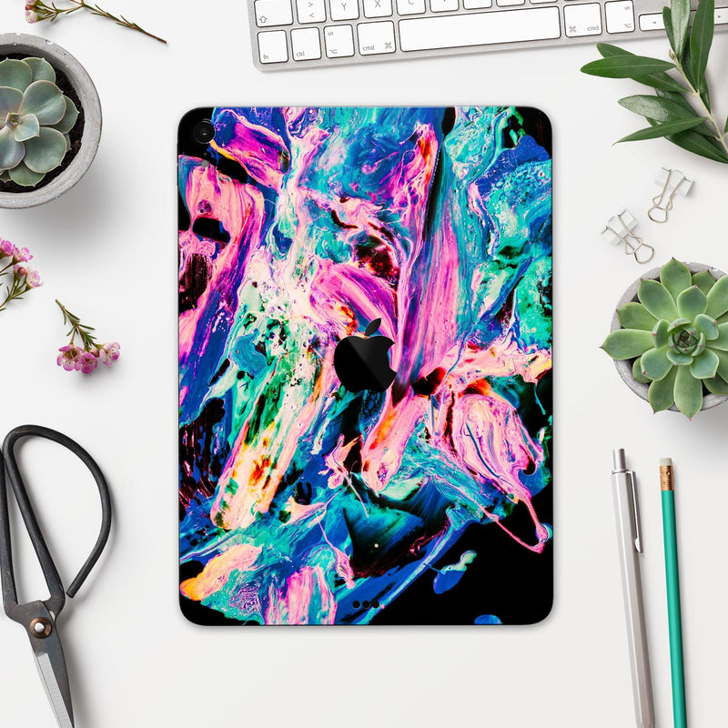 Liquid Abstract Paint V20 - Full Body Skin Decal for the Apple iPad Pro 12.9", 11", 10.5", 9.7", Air or Mini (All Models Available)