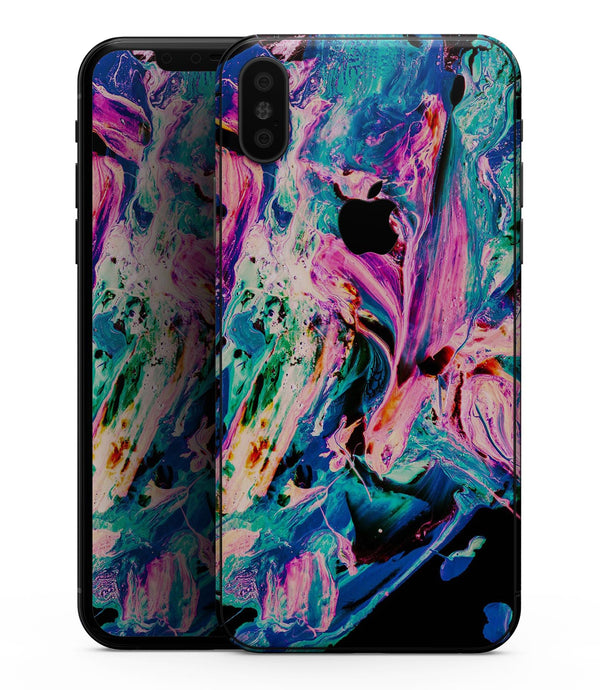 Liquid Abstract Paint V20 - iPhone XS MAX, XS/X, 8/8+, 7/7+, 5/5S/SE Skin-Kit (All iPhones Available)