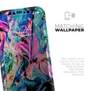 Liquid Abstract Paint V20  - Protective Skin Wrap & Decal – Compatible with iPhone SE to iPhone 17 Pro Max (All Models)