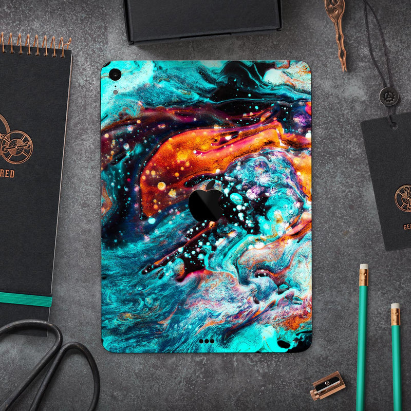 Liquid Abstract Paint V21 - Full Body Skin Decal for the Apple iPad Pro 12.9", 11", 10.5", 9.7", Air or Mini (All Models Available)