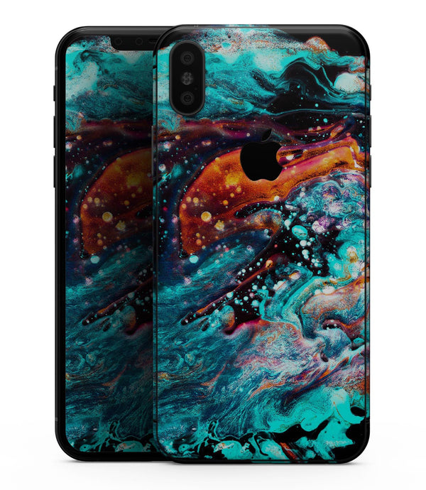 Liquid Abstract Paint V21 - iPhone XS MAX, XS/X, 8/8+, 7/7+, 5/5S/SE Skin-Kit (All iPhones Available)