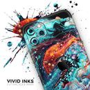 Liquid Abstract Paint V21  - Protective Skin Wrap & Decal – Compatible with iPhone SE to iPhone 17 Pro Max (All Models)