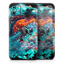 Liquid Abstract Paint V21  - Protective Skin Wrap & Decal – Compatible with iPhone SE to iPhone 17 Pro Max (All Models)