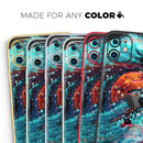 Liquid Abstract Paint V21  - Protective Skin Wrap & Decal – Compatible with iPhone SE to iPhone 17 Pro Max (All Models)
