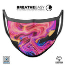 Liquid Abstract Paint V24 - Made in USA Mouth Cover Unisex Anti-Dust Cotton Blend Reusable & Washable Face Mask with Adjustable Sizing for Adult or Child