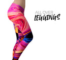 Liquid Abstract Paint V24 - All Over Print Womens Leggings / Yoga or Workout Pants