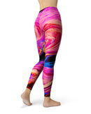 Liquid Abstract Paint V24 - All Over Print Womens Leggings / Yoga or Workout Pants