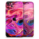 Liquid Abstract Paint V24  - Protective Skin Wrap & Decal – Compatible with iPhone SE to iPhone 17 Pro Max (All Models)