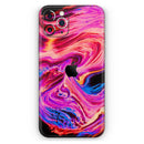 Liquid Abstract Paint V24  - Protective Skin Wrap & Decal – Compatible with iPhone SE to iPhone 17 Pro Max (All Models)