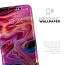 Liquid Abstract Paint V24  - Protective Skin Wrap & Decal – Compatible with iPhone SE to iPhone 17 Pro Max (All Models)