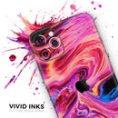 Liquid Abstract Paint V24  - Protective Skin Wrap & Decal – Compatible with iPhone SE to iPhone 17 Pro Max (All Models)