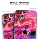 Liquid Abstract Paint V24  - Protective Skin Wrap & Decal – Compatible with iPhone SE to iPhone 17 Pro Max (All Models)