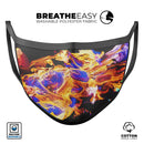 Liquid Abstract Paint V25 - Made in USA Mouth Cover Unisex Anti-Dust Cotton Blend Reusable & Washable Face Mask with Adjustable Sizing for Adult or Child