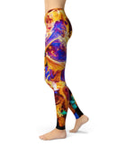 Liquid Abstract Paint V25 - All Over Print Womens Leggings / Yoga or Workout Pants