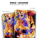 Liquid Abstract Paint V25  - Protective Skin Wrap & Decal – Compatible with iPhone SE to iPhone 17 Pro Max (All Models)