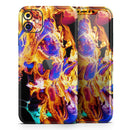 Liquid Abstract Paint V25  - Protective Skin Wrap & Decal – Compatible with iPhone SE to iPhone 17 Pro Max (All Models)