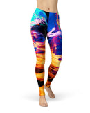 Liquid Abstract Paint V26 - All Over Print Womens Leggings / Yoga or Workout Pants