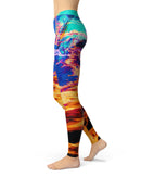 Liquid Abstract Paint V26 - All Over Print Womens Leggings / Yoga or Workout Pants